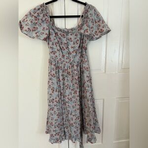 🌸 blue floral dress 🌸